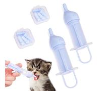Zheigaoxea Kitten Bottle Feeding Kit for Nursing, Milk Bottles for Feeding Newborn Puppies,Anti-chocking Design,with 2 Syringes and 10pcs Replaceable Nipples (Purple)