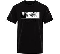 zhen xin cai Camisetas con Estampado de de ataque a Los Titanes para hombreropa transpirable de modacamiseta de Calle de veranocamiseta de Gran tamao de Hip Hop T-Shirt Black M