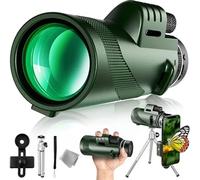 ZhenBaoTian 80x100 Monocular - High Powered Adult Monocular for Smartphone Adapter - Telescope for Hunting, Wildlife, Bird Watching, Travel, Camping, Hiking