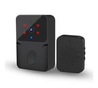 ZhenBaoTian Smart Wireless Remote Video Doorbell Camera, Intelligent Visual ring Doorbell Cameras Home Intercom Security Camera Door Bell chime bells (Black, 480P)