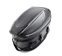 ZHENCU Motorbike Backpack for Suzuki AX4 Evolution, Motorbike Saddle Bag Hard Shell Waterproof Motorcycle Tail Bag with Rain Cover for Storage,B-White