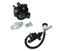 ZHENDAUS Rear Brake Caliper Kit with Rear Master Cylinder for Yamaha Banshee 350 1987-2006 Warrior 350: 1987-2001 ATV,Rear Brake Caliper Assembly,Rear Brake Master Cylinder Pump