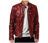 ZHENDEGL Black Leather Jacket Mens Running Jacket Mens Coats For Men Winter Coats For Men Pink Denim Jacket Denim Cropped Jackets Mens Jackets Smart Casual Leather Jacket Mens Mens Jackets Summer