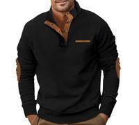 ZHENDEGL Men'S V Neck Jumper Mens V Neck Jumper Plain Sweater Mens Sun Hoodie My Orders Black Jumper Mens 3/4 Button Pullover Sweater Jumpers For Men Uk Big And Tall Sweaters For Men