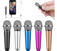 ZHENGE 5Pcs Mini 3.5mm Stereo Speech Mic Audio Microphone for Phone and Desktop - Portable and Versatile Studio Accessory