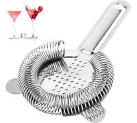 Zhenghebuy Cocktail Strainer,Ice Filters for Drinks,Cocktail Filter,Handle Bar Strainers,Practical and Multifunctional Fine Mesh Strainer for Bar,Kitchen,Home