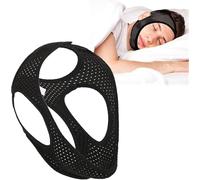 Zhenghebuy Jaw Strap for Sleeping,Reusable Face Strap, Snoring Aids for Men,Chin Strap for Sleeping for Men and Women (Black)