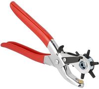 Zhenghebuy Leather Hole Punch Pliers,Belt Puncher with 6 Hole Sizes,Revolving Punch Plier,Multifunctional Hole Tool for Belt,Crafts,Saddle,Fabric,Paper