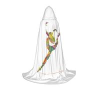 Zhengjia A Dancer Print Halloween Hooded Cape Witch Cosplay Accessories Adult/Kids Fancy Dress Costume For Masquerade, Halloween, Family Party