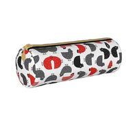 Zhengjia Creative Cartoon Chicken Round Leather Pencil Case - Large Capacity Pencil Case for School & Office