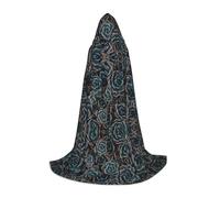 Zhengjia Fresh Succulents Print Halloween Hooded Cape Witch Cosplay Accessories Adult/Kids Fancy Dress Costume For Masquerade, Halloween, Family Party