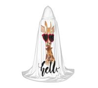 Zhengjia Giraffe Print Halloween Hooded Cape Witch Cosplay Accessories Adult/Kids Fancy Dress Costume For Masquerade, Halloween, Family Party
