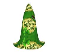 Zhengjia Happy St. Patrick'S Day Print Halloween Hooded Cape Witch Cosplay Accessories Adult/Kids Fancy Dress Costume For Masquerade, Halloween, Family Party