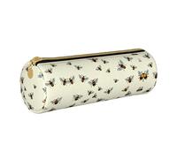 Zhengjia Honey Bee Round Leather Pencil Case - Large Capacity Pencil Case for School & Office