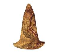Zhengjia Law Of The Compass Navigation Print Halloween Hooded Cape Witch Cosplay Accessories Adult/Kids Fancy Dress Costume For Masquerade, Halloween, Family Party