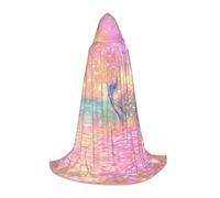 Zhengjia Mermaid Tail Print Halloween Hooded Cape Witch Cosplay Accessories Adult/Kids Fancy Dress Costume For Masquerade, Halloween, Family Party