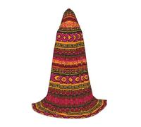 Zhengjia Mexican Folk Art Boho Print Halloween Hooded Cape Witch Cosplay Accessories Adult/Kids Fancy Dress Costume For Masquerade, Halloween, Family Party