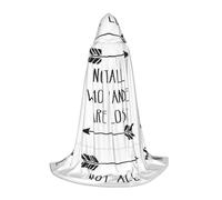 Zhengjia Not All Who Wander Are Lost Print Halloween Hooded Cape Witch Cosplay Accessories Adult/Kids Fancy Dress Costume For Masquerade, Halloween, Family Party