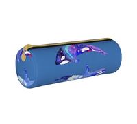 Zhengjia Orca Killer Whale Round Leather Pencil Case - Large Capacity Pencil Case for School & Office