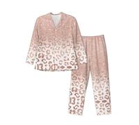 Zhengjia Rose Gold Glitter Men'S Pyjamas Sets, Men'S Loungewear Set, Breathable And Comfortable Comfortable Sleepwear