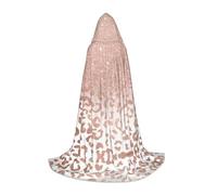 Zhengjia Rose Gold Glitter Print Halloween Hooded Cape Witch Cosplay Accessories Adult/Kids Fancy Dress Costume For Masquerade, Halloween, Family Party