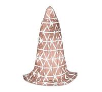 Zhengjia Rose Gold Pattern Backgrounds Print Halloween Hooded Cape Witch Cosplay Accessories Adult/Kids Fancy Dress Costume For Masquerade, Halloween, Family Party
