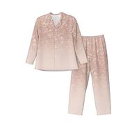 Zhengjia Rose Gold Wallpaper Men'S Pyjamas Sets, Men'S Loungewear Set, Breathable And Comfortable Comfortable Sleepwear