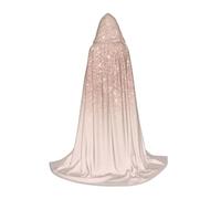 Zhengjia Rose Gold Wallpaper Print Halloween Hooded Cape Witch Cosplay Accessories Adult/Kids Fancy Dress Costume For Masquerade, Halloween, Family Party