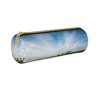 Zhengjia Tractor Farm Round Leather Pencil Case - Large Capacity Pencil Case for School & Office