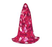 Zhengjia Valentine'S Day Love Heart Print Halloween Hooded Cape Witch Cosplay Accessories Adult/Kids Fancy Dress Costume For Masquerade, Halloween, Family Party