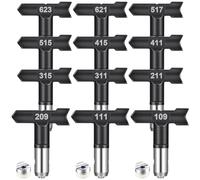 Zhengmy 12 Pcs Airless Paint Sprayer Tips Reversible Spray Tips Nozzles Tip Paint for Airless Spraying Machine(109, 111, 209, 211, 311, 315, 411, 415, 515, 517)
