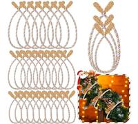 Zhengmy 24 Pcs Christmas Garland Ties Extra Long 30'' 25'' 20'' Gold Silver White Reusable Flexible Decorative Twist Tie for Banister Garland Stairway Railing Holiday Xmas Home Decor