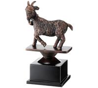 Zhengmy The Goat Trophy Award Funny Recognition Sculpture Trophy for Adults Unique Appreciation Gift Plaque for Sports Champion Winner, Teacher, Office, Employee, Coworkers, Friend