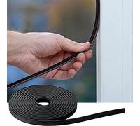 Zhengmy Thicken Shower Door Magnetic Strip Replacement, Black Rubber Magnet Seal Strip for Framed and Semi Frameless Swinging Glass Doors, 3/8 x 4/25 in (1 Roll, 98 Inch)