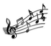 Zhengmy Vintage Music Note Wall Art, Black, Wall Decor, Gifting, Multiple Rooms