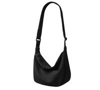 ZhengYue Crescent Bag for Women - Nylon Hobo Crossbody Bag with Adjustable Strap - Black