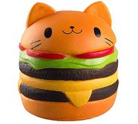 ZhengYue Slow Rising Squishy toys, Jumbo Squishies Pack Prime Slow Rising Scented Squishies Squeeze Soft Toys Stress Reliever Gifts for Kids and Adults (Cat Burger)