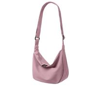 ZhengYue Women Nylon Crescent Hobo Bag Small Sling Shoulder Bag for Women Trendy, Portable Crescent Crossbody Bags with Adjustable Strap Pink