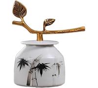 ZHENGYUSW Flower Vase Glass Vases Chinese Ceramic Ornaments Hotel Model Room Living Soft Crafts(A)