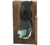 ZHENGYUSW Flower Vase Glass Vases Crafts Nordic Simple Solid Wood Wholesale Home Designer Hotel Ornaments(A)