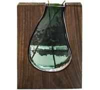 ZHENGYUSW Flower Vase Glass Vases Crafts Nordic Simple Solid Wood Wholesale Home Designer Hotel Ornaments(B)