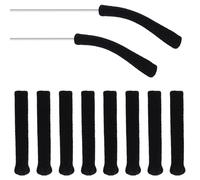 ZHENGYYUU 10 PcsGlasses Ear Cushions, Eyeglass Holder Grips, Glasses Ear Grips Arm Covers, Soft Cotton Anti Slip Glasses Grips Behind Ears for Sunglasses Temple Tips Eyeglass Temple Pads(Black)