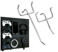 ZHENGYYUU 62 Pcs Pegboard Hooks Set Stainless Steel 2 Inch and 4 Inch Metal Pegboard Shelving for Home Kitchen Garage and Retail Display Pegboard Accessories