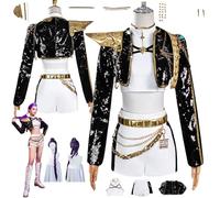 zhengzhouyuetu KPop Demon Hunters Rumi Cosplay Costumes Character Fancy Dress Up Adult Uniform Outfits Full Set Halloween Carnival Party