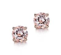 ZHENL Stone Earrings For Women,Diamond Cut Champagne Color Gem Ladies Ear Jewelry,Light Luxury Morganite Champagne Golden Stud Earrings For Women,Purify Magnetic Field Stylish Commute
