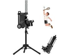 zhenmaster Badminton Training Machine with Smart APP Control, 6 Training Modes, 52 Shuttle Capacity, Height & Angle Adjustable, Battery Operated Feeder for Indoor Outdoor Use