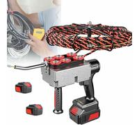 zhenmaster Electric Cable Feeder with Brushless Motor, Long Battery Life, Rubber Track Wire Feed, Intelligent Auto Stop, for Plumbers & Technicians(37500mah,15m-line)
