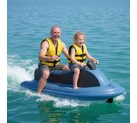 zhenmaster Electric Motorized Inflatable Boat, 2-Person Inflatable Motor Boat, 500w Thruster with 10-Speed Remote, 200kg Capacity Watercraft Foldable Design Providing Thrilling Water Propulsion