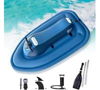 zhenmaster Heavy-Duty Inflatable Raft with An-ti-Detachment Locking System, 10-Speed Gearbox Remote, Includes Aluminum Paddle & Basic Repair Kit, 200kg Load Capacity for Ocean Snorkeling