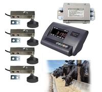 zhenmaster Heavy Load Animal Scale Kit with LED Indicator - Up to 17637lbs - C3 Grade Sensors - Stainless Steel - Ideal for Sheep Pig Goat Cow Weighing - Dual Power Flexibility